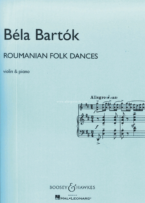 Roumanian Folk Dances, for violin and piano