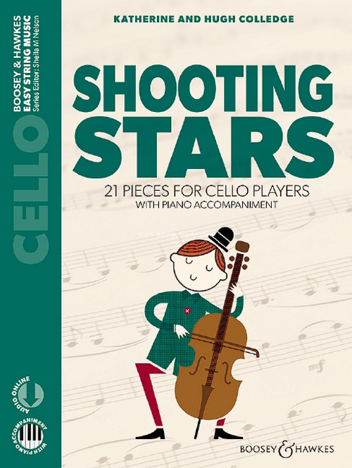 Shooting Stars, 21 pieces for cello players, for cello and piano. 9781784544690
