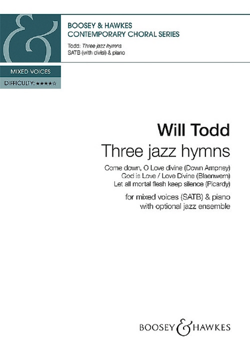 Three jazz hymns, for mixed choir (SATB divisi) and piano; Jazz-ensemble optional, choral score