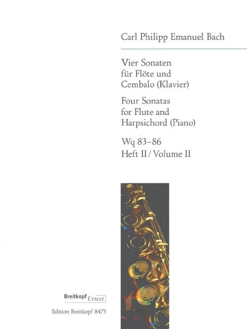 4 Sonatas Heft 2, Breitkopf Urtext, flute and harpsichord (piano)