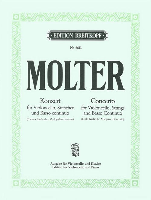 Violoncello Concerto in C major, Little Karlsruhe Margrave-Concerto, cello and piano
