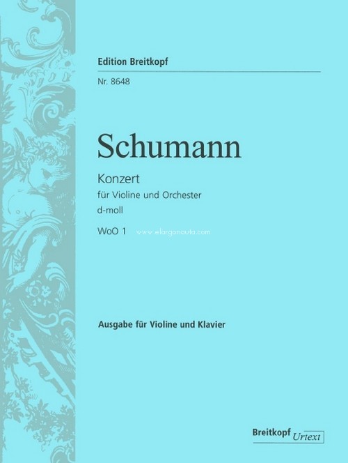Violin concerto in D minor WoO 1, Breitkopf Urtext, violin and piano. 9790004183441
