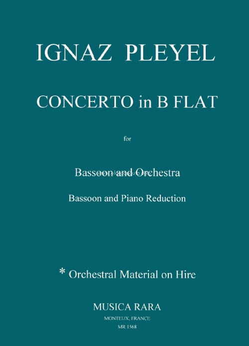 Concerto B-dur B 107, bassoon and piano