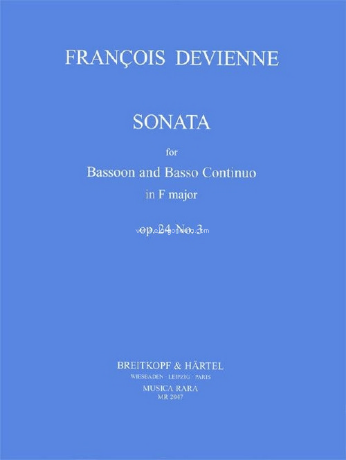 Sonate in F op. 24 Nr. 3, bassoon and basso continuo