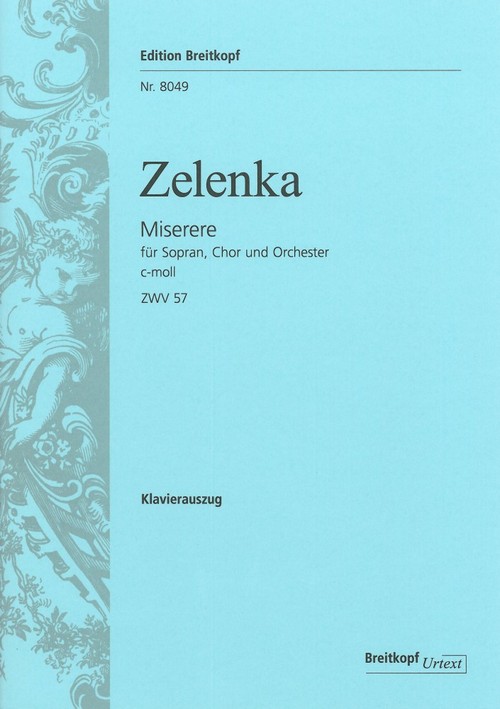 Miserere c-moll ZWV 57, für Sopran, Chor und Orchester, Klavierauszug