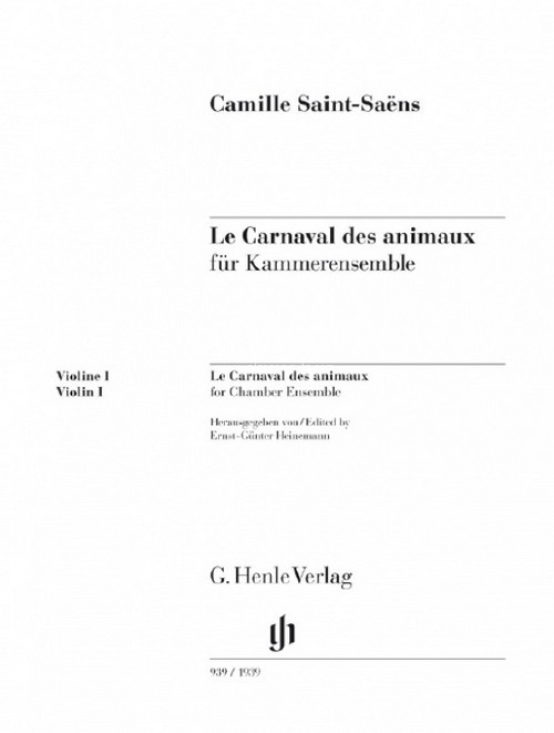 Le Carnaval des animaux, Kammerensembel. Violin 1 Part