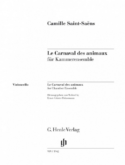 Le Carnaval des animaux, Kammerensembel. Violoncello Part