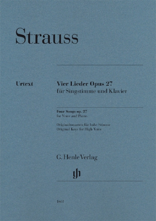 Four Songs op. 27, for Voice (high) and Piano,