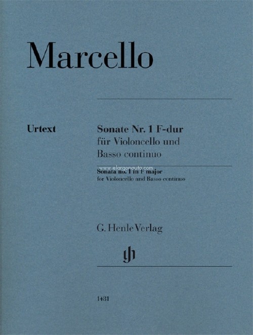 Sonata no. 1 F major, for Violoncello and Basso continuo. 9790201814810