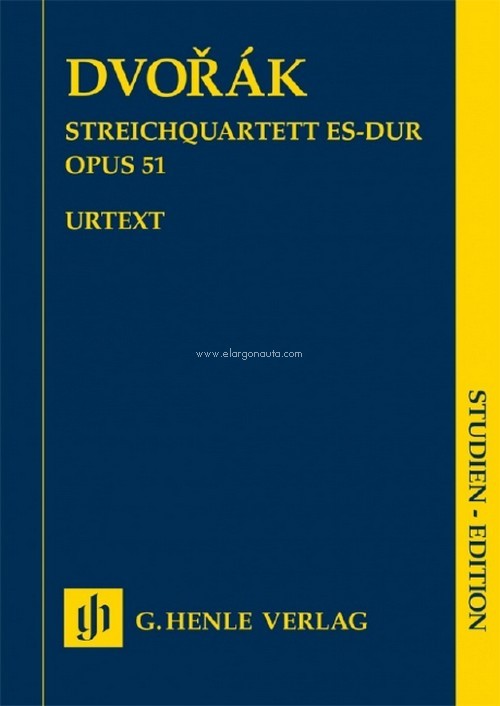 String Quartet E flat major op. 51. Study Score. 9790201870212