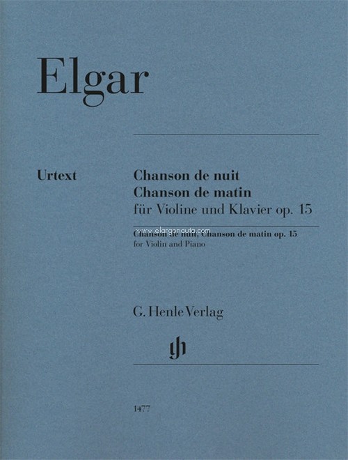 Chanson de nuit, Chanson de matin op. 15, für Violine und Klavier. 9790201814773