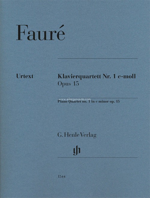 Klavierquartett Nr. 1 in c-moll op. 15. Set of Parts. 9790201815442