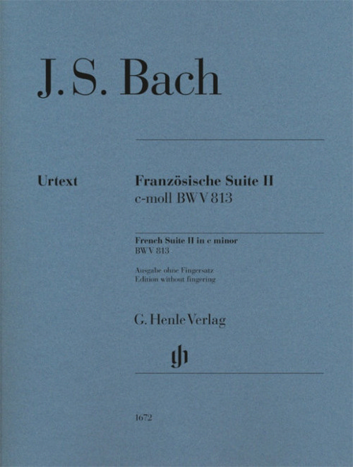 French Suite II, BWV 813, Edition without fingering, piano. 9790201816722