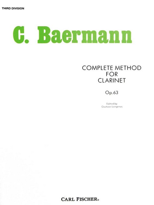 Complete Method Op. 63, Clarinet. 9780825802157